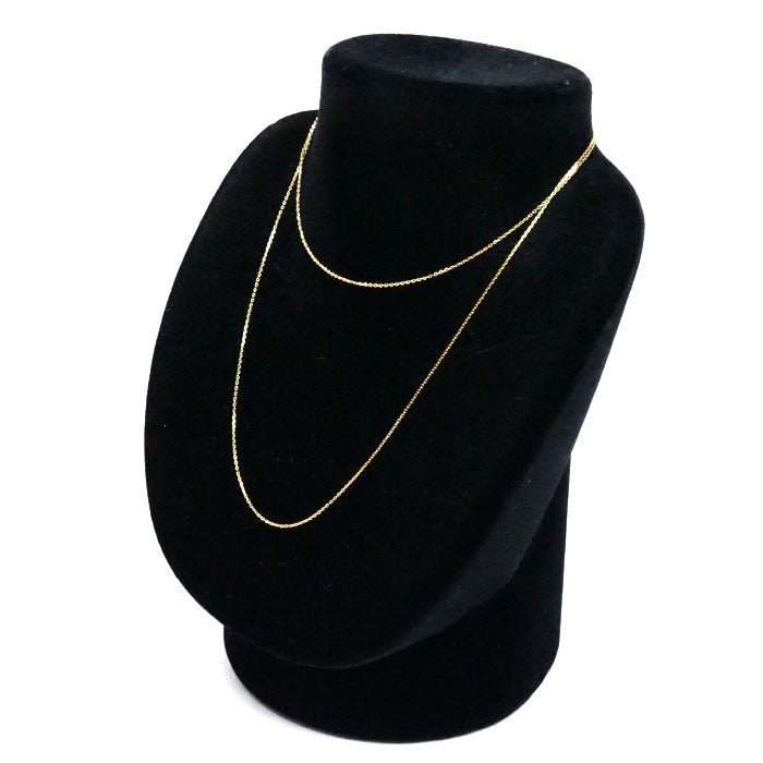 K18YG イエローゴールド デザイン ネックレス 2.4g ~70cm フリーチェーン レディース【中古】