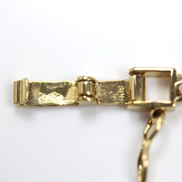 K18YG イエローゴールド アンクレット 喜平6面Wカット 9.5g 26cm レディース【中古】