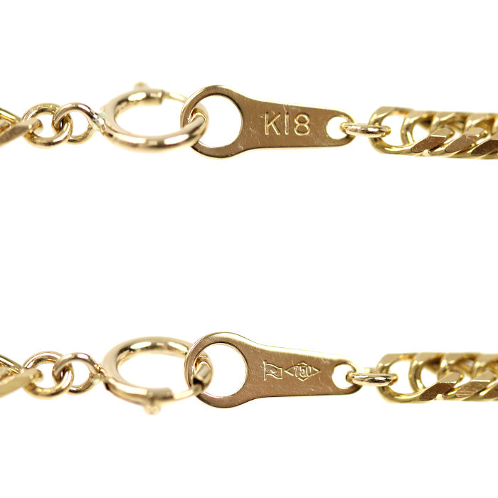 K18YG イエローゴールド ネックレス 喜平6面Wカット 20.3g 50cm ユニセックス【中古】