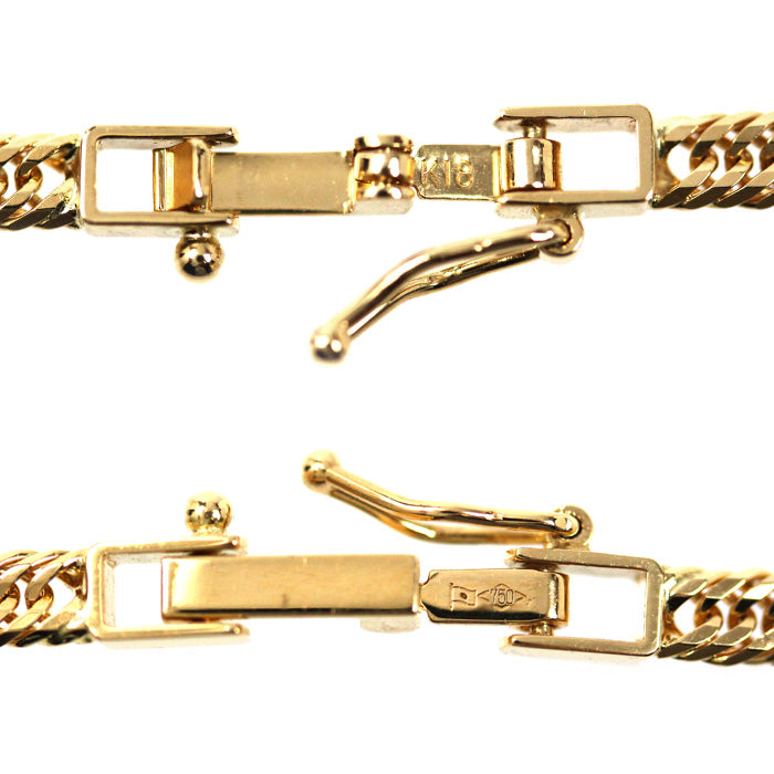 K18YG イエローゴールド ネックレス 喜平12面トリプルカット 12.4g 50cm ユニセックス【中古】