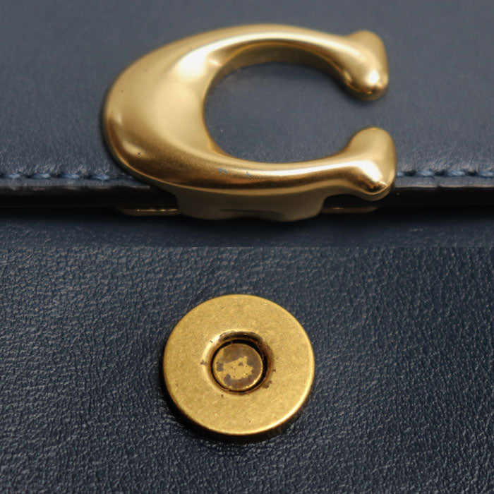 COACH コーチ バンディット カードケース ネイビー CH825 アウトレット レディース【中古】