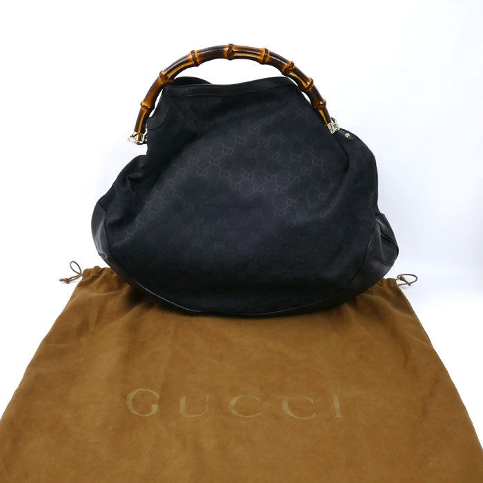 GUCCI グッチ バンブー 2Wayショルダーバッグ ブラック 169976 レディース【中古】