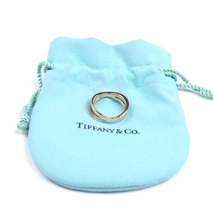 TIFFANY&Co. ティファニー K18PG ピンクゴールド アトラス X ナロー ダイヤ リング・指輪 ダイヤモンド0.08ct 8号 3.9g レディース【中古】【美品】