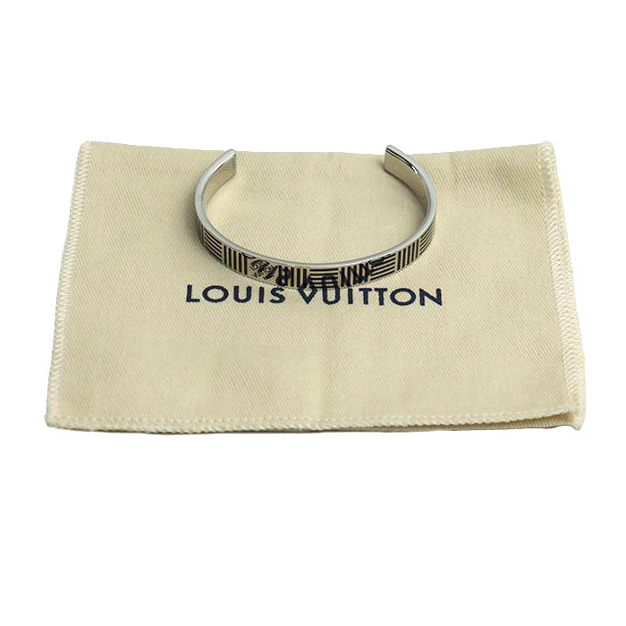 LOUIS VUITTON ルイ・ヴィトン メタル ジョンク・ダミエカラーズ バングル M62492 US1127 32.5g メンズ【中古】