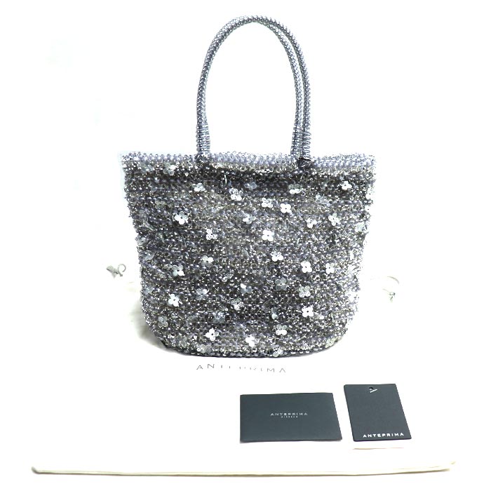 ANTEPRIMA アンテプリマ フィオリトゥーラ バスケット ハンドバッグ シルバー パープル PB15F25109 レディース【中古】【美品】