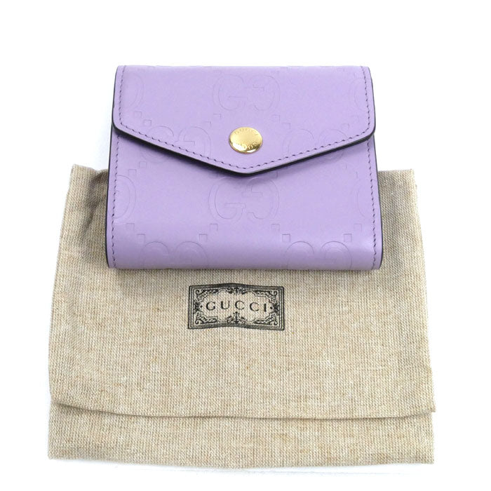 GUCCI グッチ GGミディアムウォレット 三つ折り財布 ライラック 772793 AAC1Q 5236 レディース【中古】【美品】