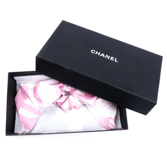CHANEL シャネル シルク リボン ココマーク ヘアアクセサリー シュシュ レディース【中古】【美品】