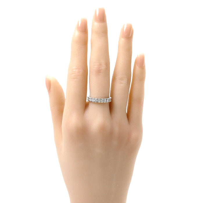 Pt900プラチナ エタニティ リング・指輪 ダイヤモンド1.00ct 10号 4.4g レディース【中古】【美品】