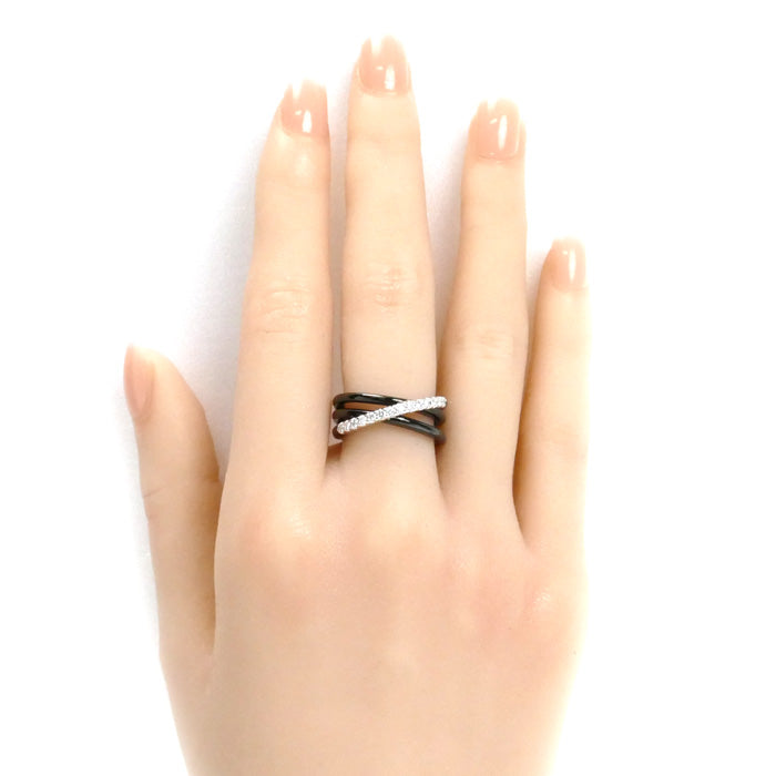 TASAKI タサキ K18WG ホワイトゴールド リング・指輪 ダイヤモンド0.23ct 12号 9.1g レディース【中古】