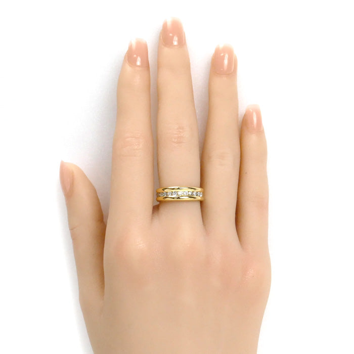 K18YG イエローゴールド リング・指輪 ダイヤモンド0.4ct 11.5号 7.1g レディース【中古】