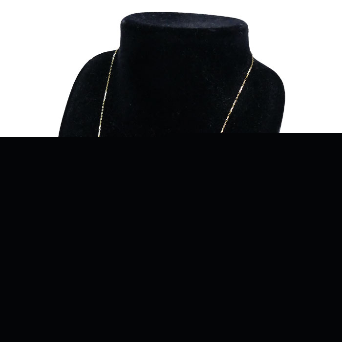 K18YG イエローゴールド ネックレス 小豆 1.1g ~45cm ユニセックス【中古】