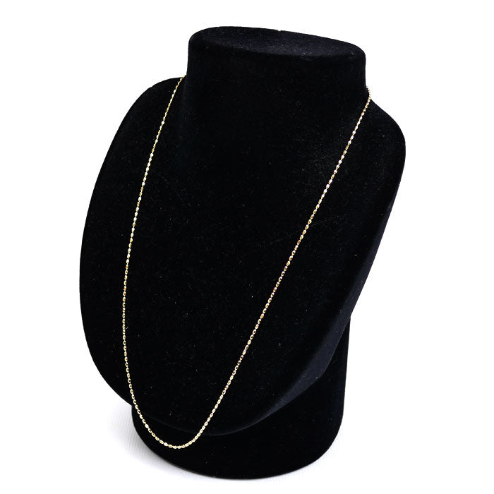 K18YG イエローゴールド シリンダー ネックレス 5.3g ~50cm フリーチェーン レディース【中古】