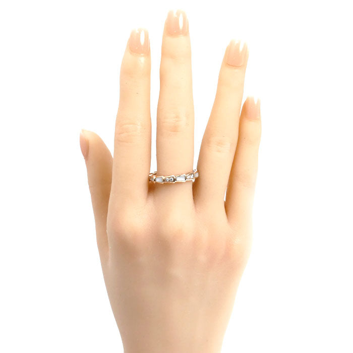 K14PG ピンクゴールド リング・指輪 シェル ダイヤモンド 17号 3.6g レディース【中古】