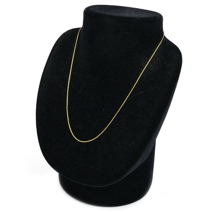 K18YG イエローゴールド 小豆 ネックレス 小豆 1.4g 40cm レディース【中古】