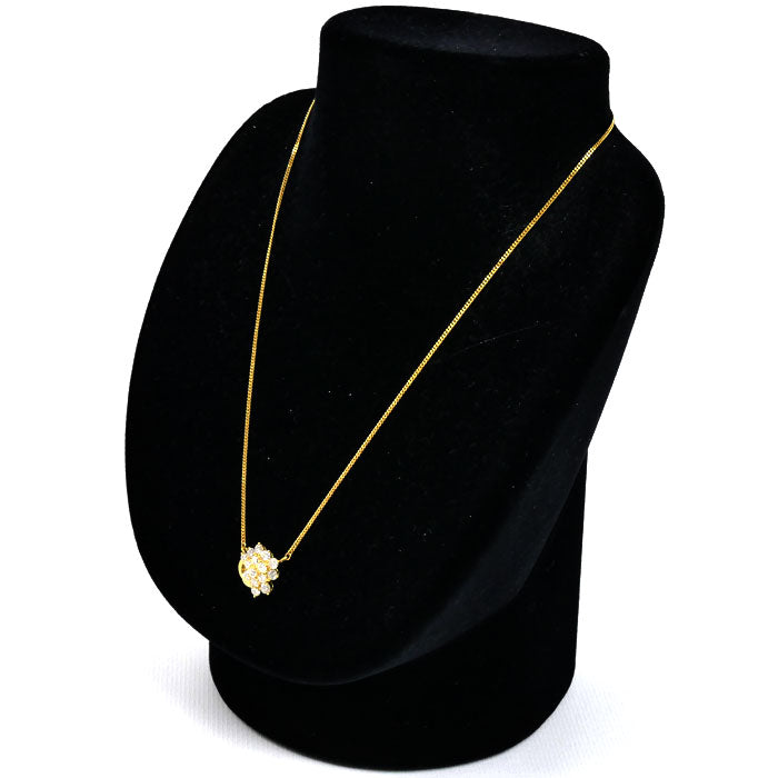 K18YG イエローゴールド ネックレス ダイヤモンド1.28ct 4.7g 42cm レディース【中古】