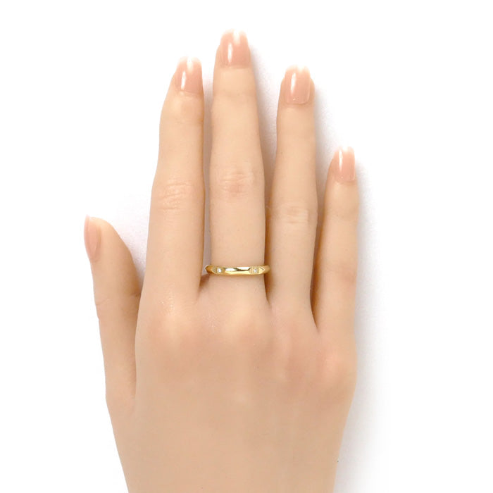 TIFFANY&Co. ティファニー K18YG イエローゴールド Tトゥルーバンド リング・指輪 ダイヤモンド 11.5号 3.3g レディース【中古】