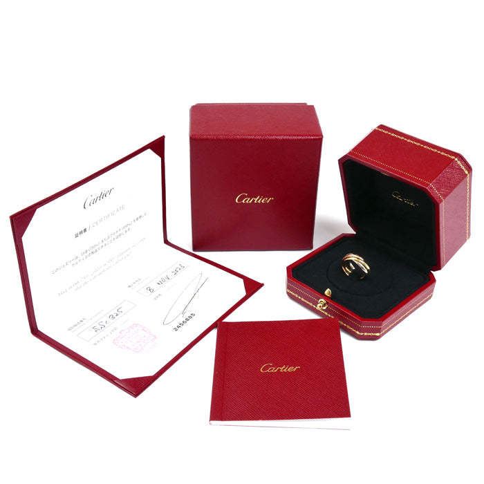 CARTIER カルティエ K18YG/PG/WG トリニティ スモール リング・指輪 B4235146 6号 46 5.3g レディース【中古】【美品】