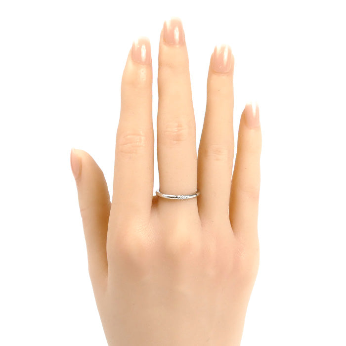 TIFFANY&Co. ティファニー Pt950プラチナ ウェディング 3Pダイヤ リング・指輪 61000917 ダイヤモンド 11号 3.6g レディース【中古】【美品】