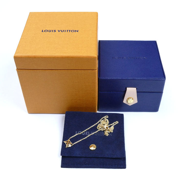 LOUIS VUITTON ルイ・ヴィトン K18YG イエローゴールド モノグラム イディール ネックレス Q93280 4.1g 38/40cm レディース【中古】【美品】