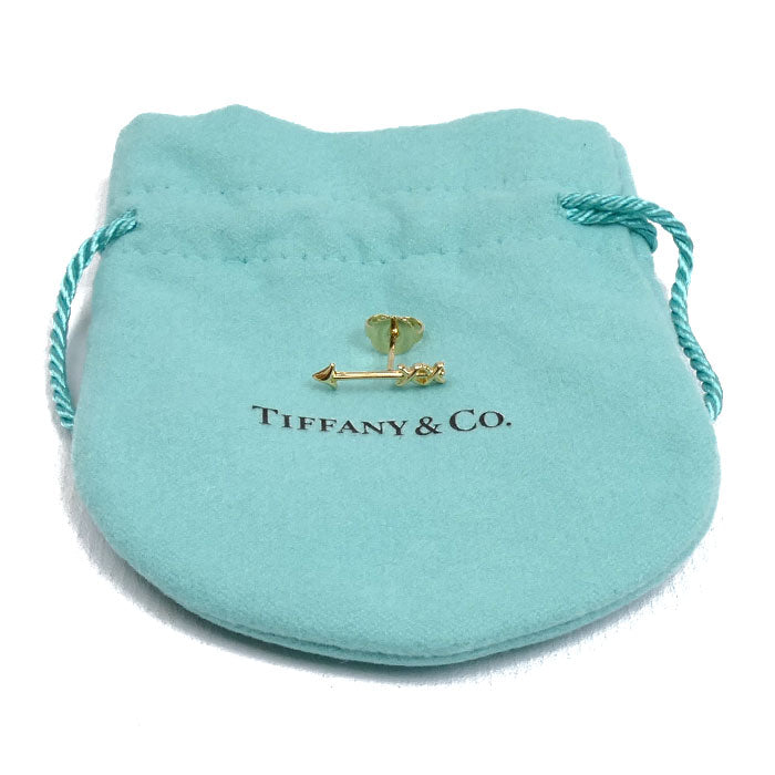 TIFFANY&Co. ティファニー K18YG イエローゴールド グラフィティ アロー シングル ピアス 0.7g レディース【中古】【美品】