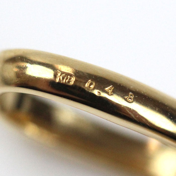 K18YG イエローゴールド クロス ダイヤ ペンダントトップ ダイヤモンド0.48ct 4.8g ユニセックス【中古】【美品】