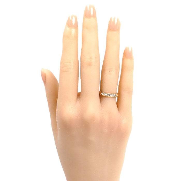 GUCCI グッチ K18YG イエローゴールド オクタゴナル 6Pダイヤ リング・指輪 ダイヤモンド 7.5号 3.0g レディース【中古】【美品】