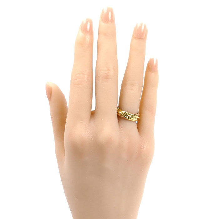 CARTIER カルティエ K18YG/PG/WG トリニティ 7連 リング・指輪 8号 6.9g レディース【中古】【美品】