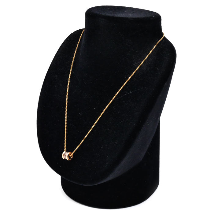 BVLGARI ブルガリ K18PG ピンクゴールド メタル B-ZERO1 ビーゼロワン ネックレス 6.5g 38/40/42cm レディース【中古】