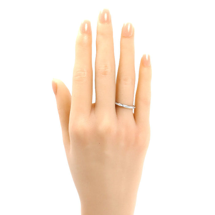TIFFANY&Co. ティファニー Pt950プラチナ ハーフエタニティ リング・指輪 ダイヤモンド 11.5号 2.9g レディース【中古】