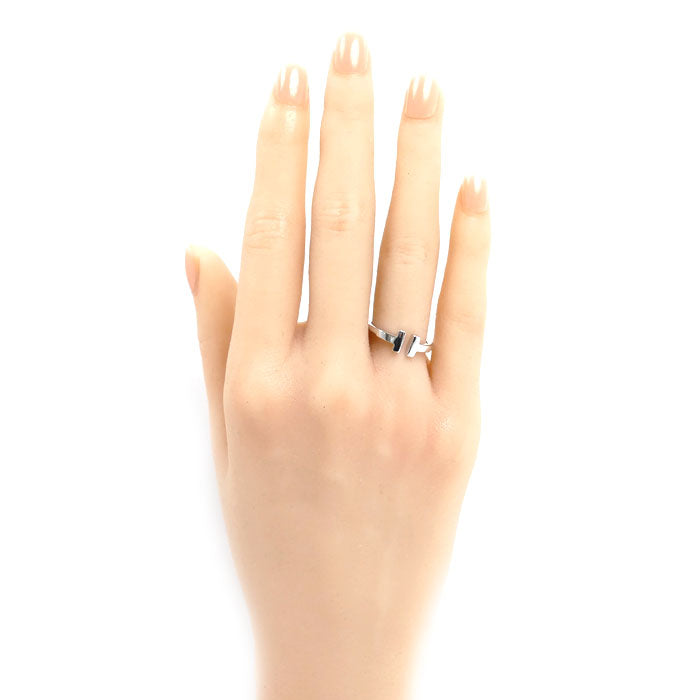 TIFFANY&Co. ティファニー K18WG ホワイトゴールド Tワイヤー リング・指輪 60148369 9号 3.3g レディース【中古】【美品】
