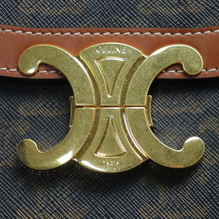 CELINE セリーヌ クラシック トリオンフ バッグ ショルダーバッグ ブラウン 191242BZ4.04LU レディース【中古】【美品】