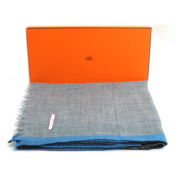 HERMES エルメス ストール グレー レディース【中古】