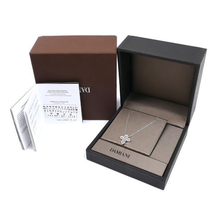 Damiani ダミアーニ K18WG ホワイトゴールド ベルエポック クラウン ダイヤ ネックレス 20089078 ダイヤモンド 7.0g 50cm レディース【中古】【美品】
