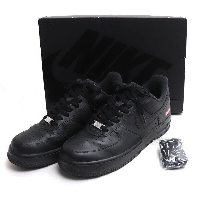 NIKE ナイキ Supreme × Nike Air Force 1 Low エアフォース1 ロー スニーカー ブラック CU9225-001 27cm メンズ【中古】【美品】
