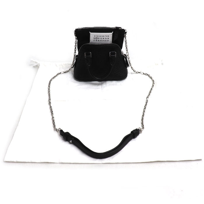 MAISON MARGIELA メゾンマルジェラ 5AC クラシック BABY ポーチ チェーンショルダー ショルダーバッグ ブラック SB3WG0025 P4455 T8013 レディース【中古】【美品】