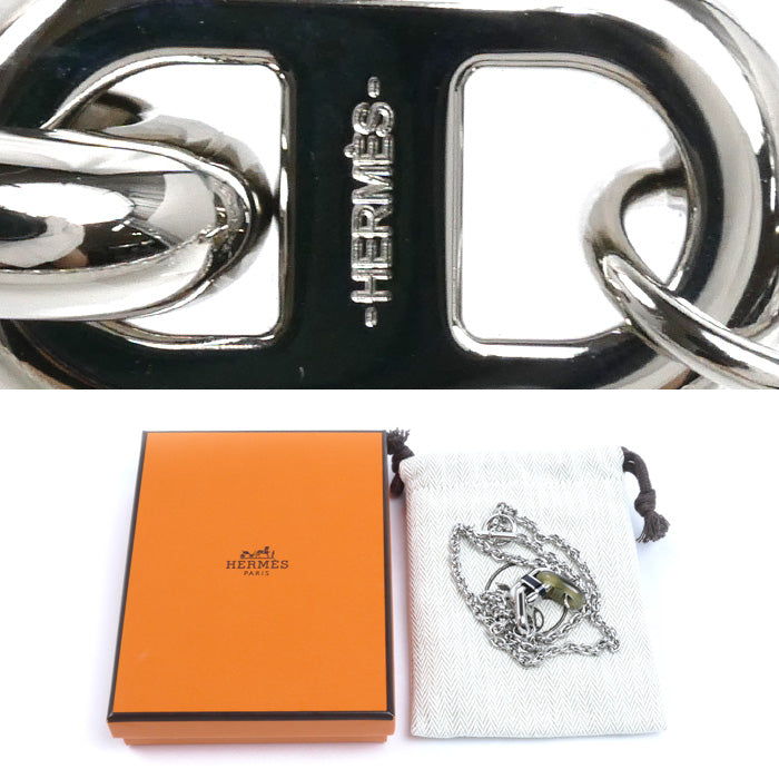 HERMES エルメス メタル バッファローホーン マイヨン ネックレス H100042FP 52cm レディース【中古】【美品】
