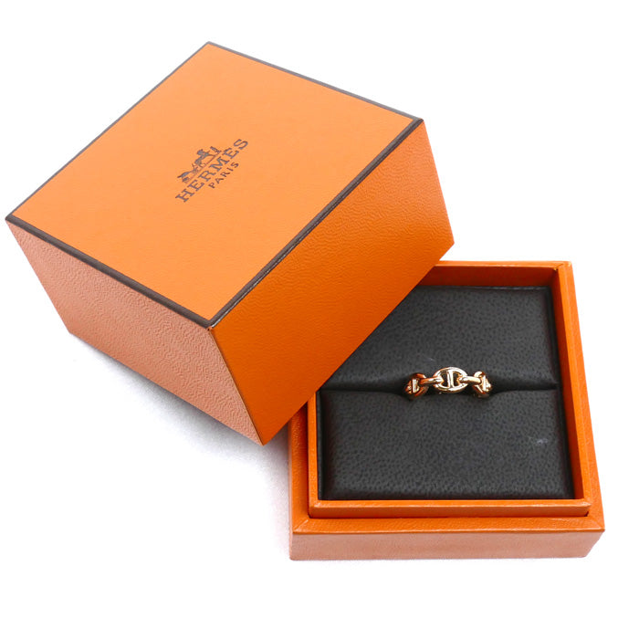 HERMES エルメス K18PG ピンクゴールド シェーヌダングル アンシェネPM リング・指輪 H110025B 00049 9号 49 4.0g レディース【中古】【美品】