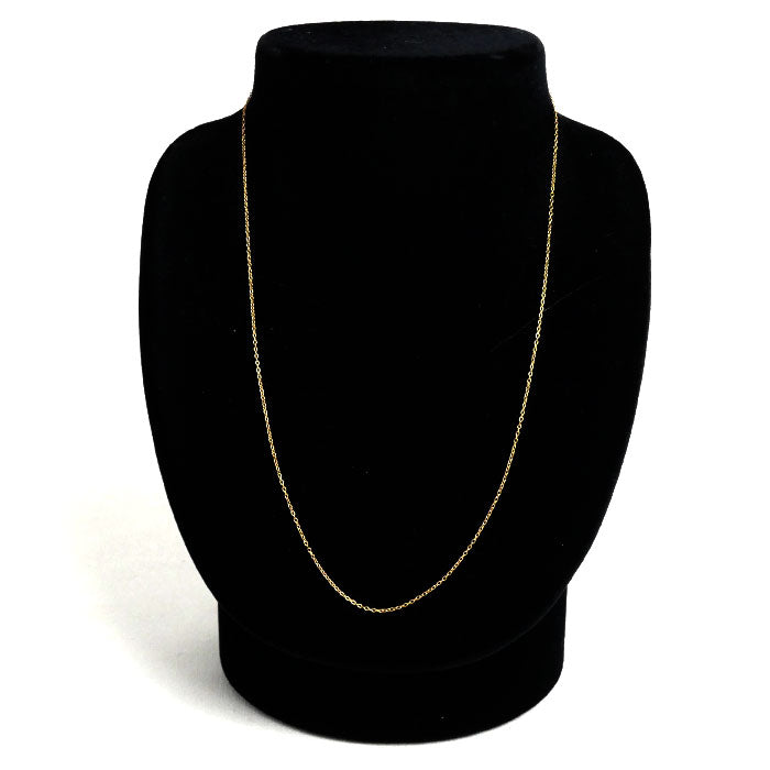 K18PG ピンクゴールド ネックレス 小豆 1.6g ~45cm フリーチェーン レディース【中古】