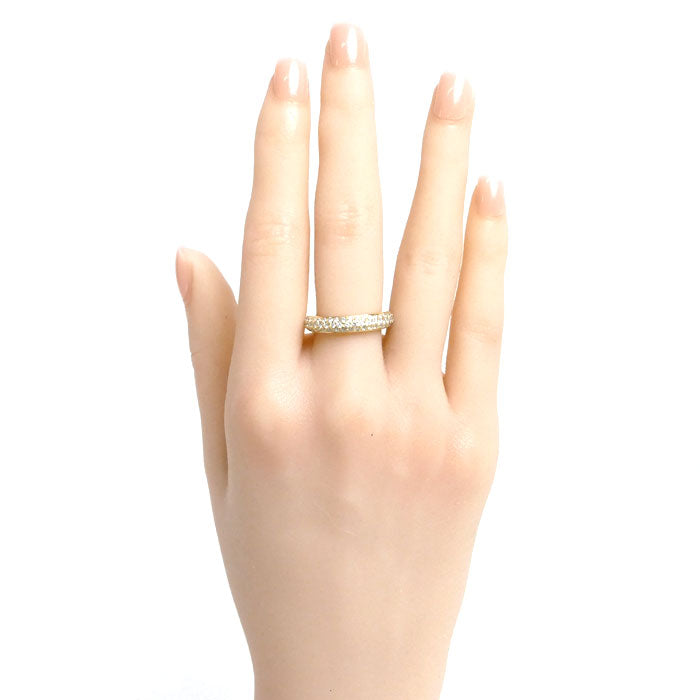 K18YG イエローゴールド フルエタニティ リング・指輪 ダイヤモンド1.47ct 12号 6.1g レディース【中古】【美品】