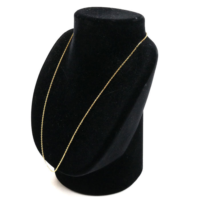 K18YG イエローゴールド ネックレス 小豆 4.2g ~49cm フリーチェーン レディース【中古】