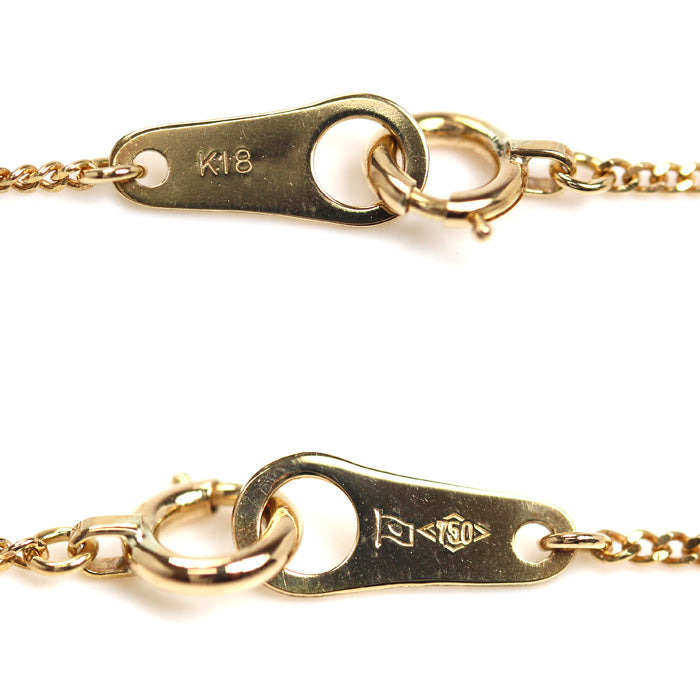 K18YG イエローゴールド ネックレス 喜平2面カット 1.8g 40cm【中古】