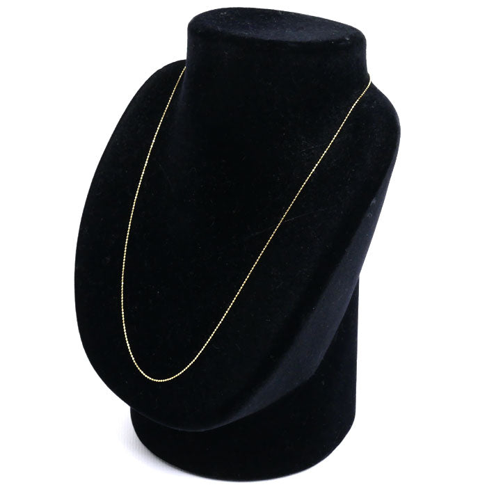 K18YG イエローゴールド ネックレス ボール 1.6g ~45cm 俵型 フリーチェーン レディース【中古】