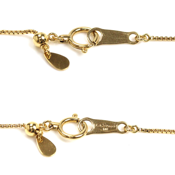 K18YG イエローゴールド ネックレス ベネチアン 2.5g ~45cm フリーチェーン レディース【中古】