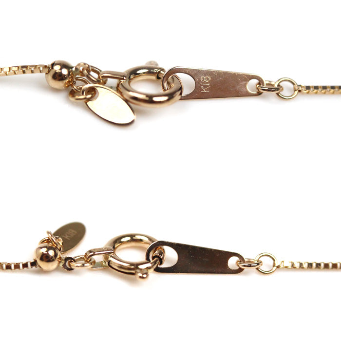 K18PG ピンクゴールド ネックレス ベネチアン 1.3g ~45cm フリーチェーン レディース【中古】