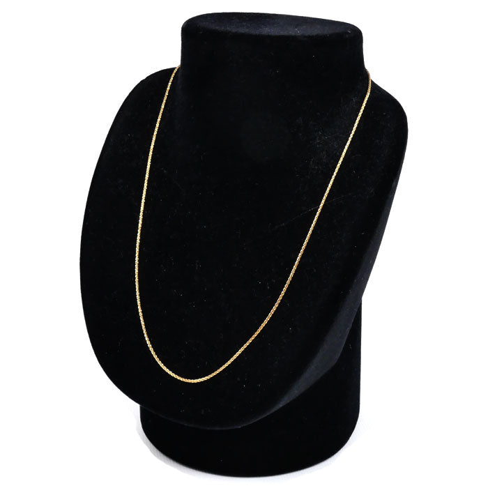 K18PG ピンクゴールド ネックレス 3.3g ~45cm ブイカットベネチアンチェーン レディース【中古】