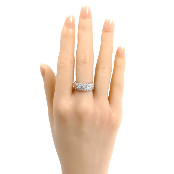 Pt900プラチナ リング・指輪 ダイヤモンド0.825ct 15号 6.9g レディース【中古】【美品】
