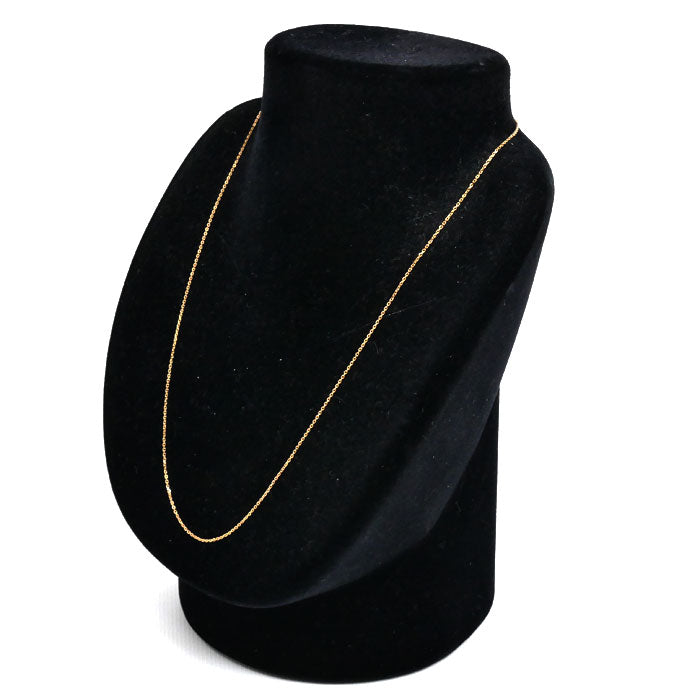 K18PG ピンクゴールド ネックレス 小豆 1.6g ~45cm フリーチェーン レディース【中古】