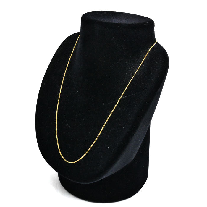 K18YG イエローゴールド ネックレス 喜平2面カット 1.0g 45cm レディース【中古】