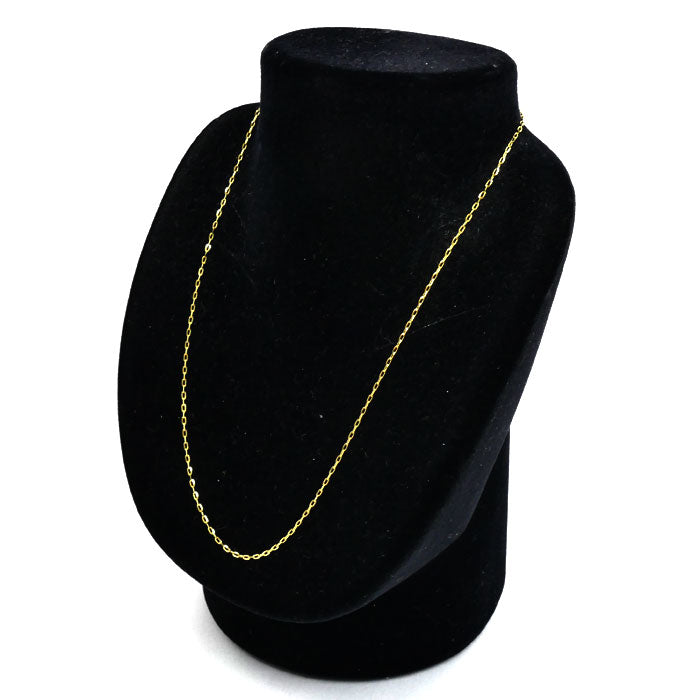 K18YG イエローゴールド ネックレス 小豆 2.4g ~45cm フリーチェーン レディース【中古】