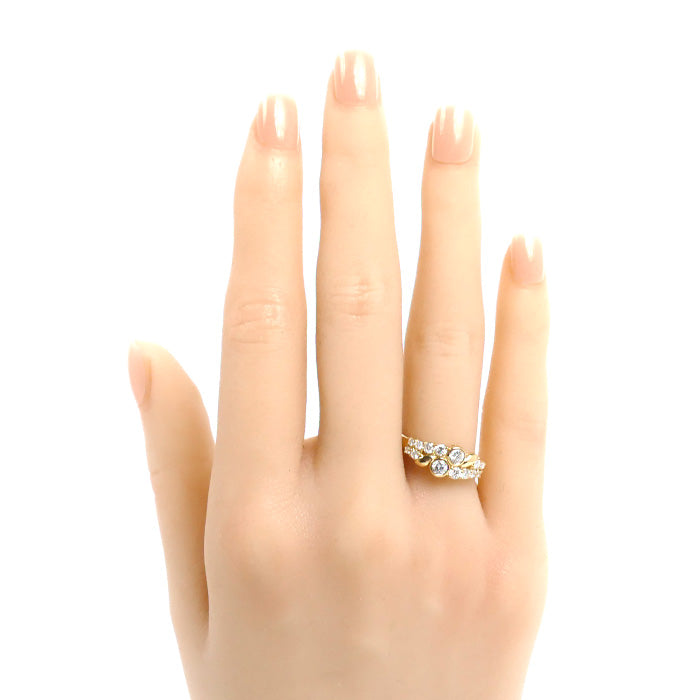 K18YG イエローゴールド リング・指輪 ダイヤモンド0.57ct 11号 3.0g レディース【中古】【美品】